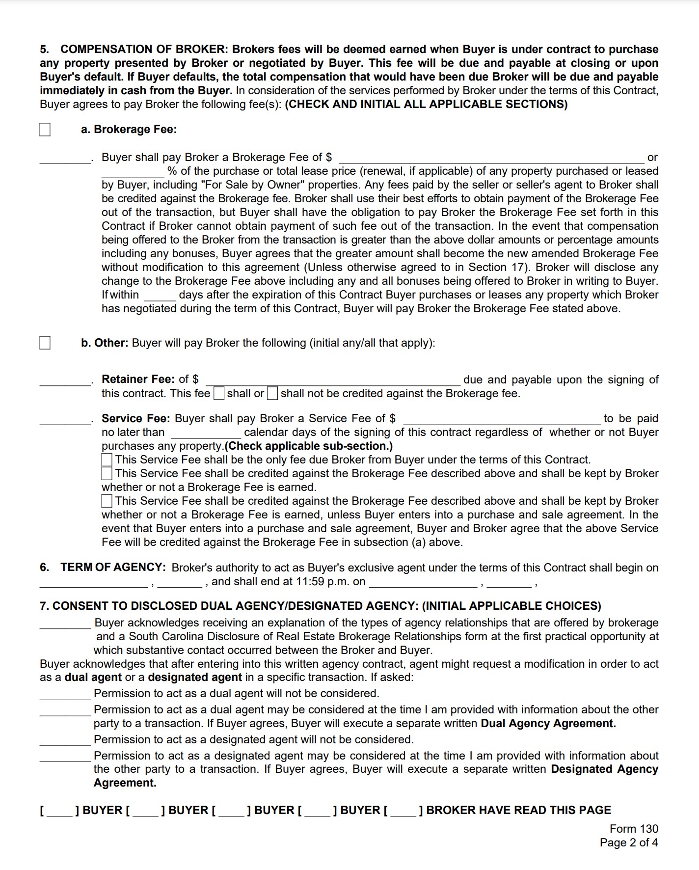 Buyer Agency Agreement - page 2