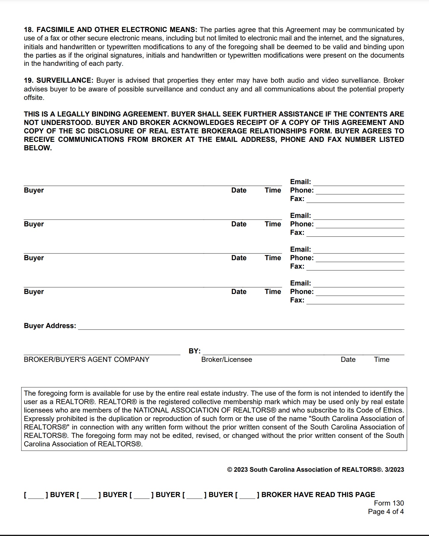 Buyer Agency Agreement - page 4